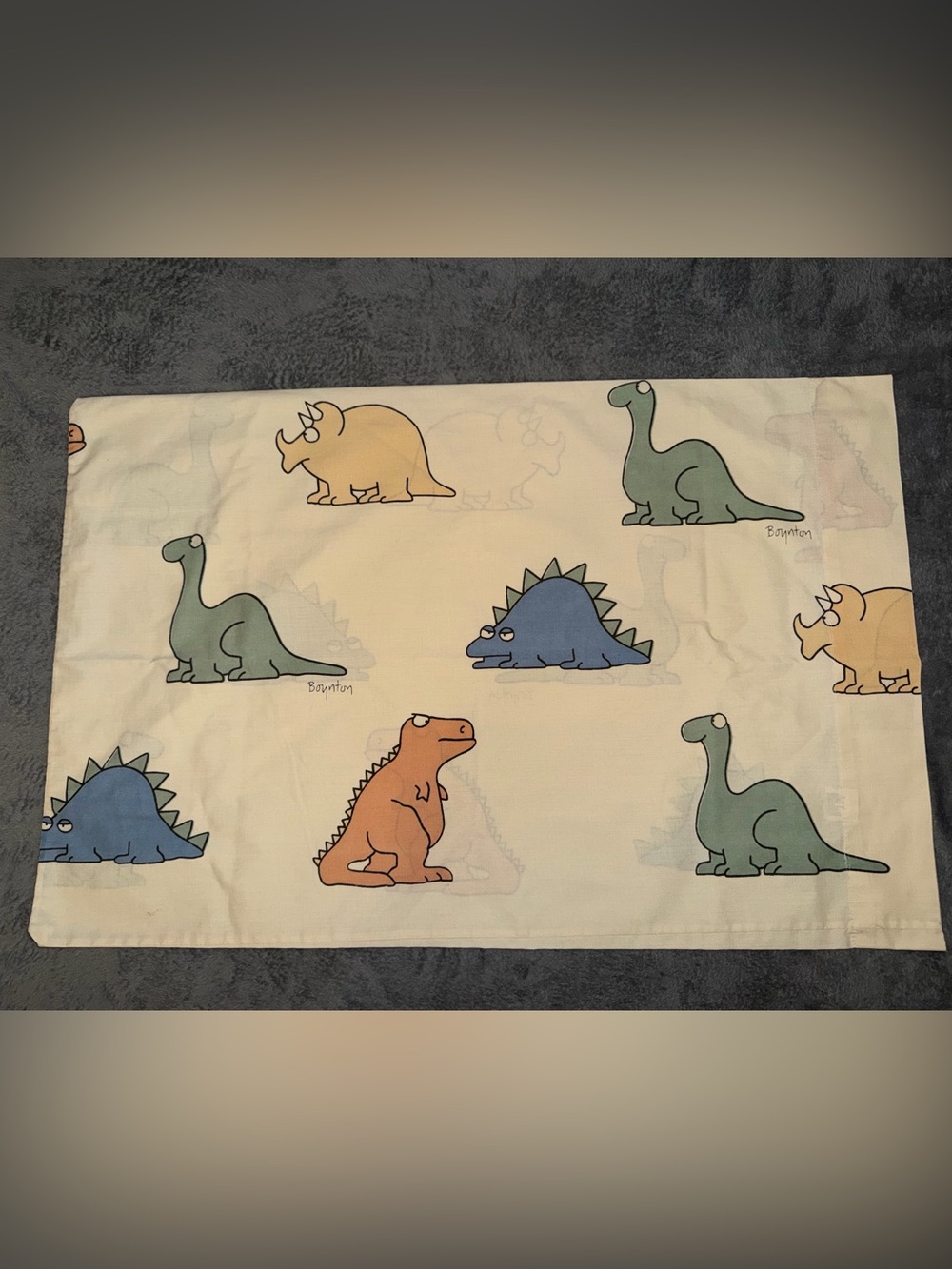 Martex Sandra Boynton Dinosaurs Twin Vintage 1986 Pillow Case Only